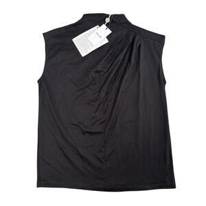 Iris & Ink Women's Black Blouse Top Organic Cotton Size 6